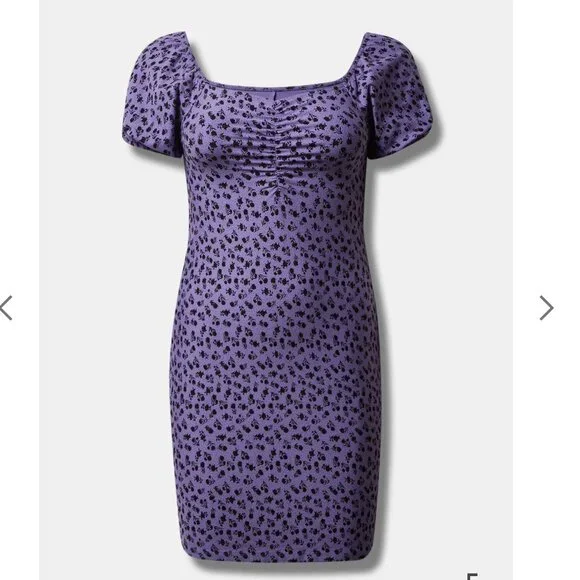 3X Torrid Betsey Johnson Mini Foxy Ruched Dress - Picture 4 of 10